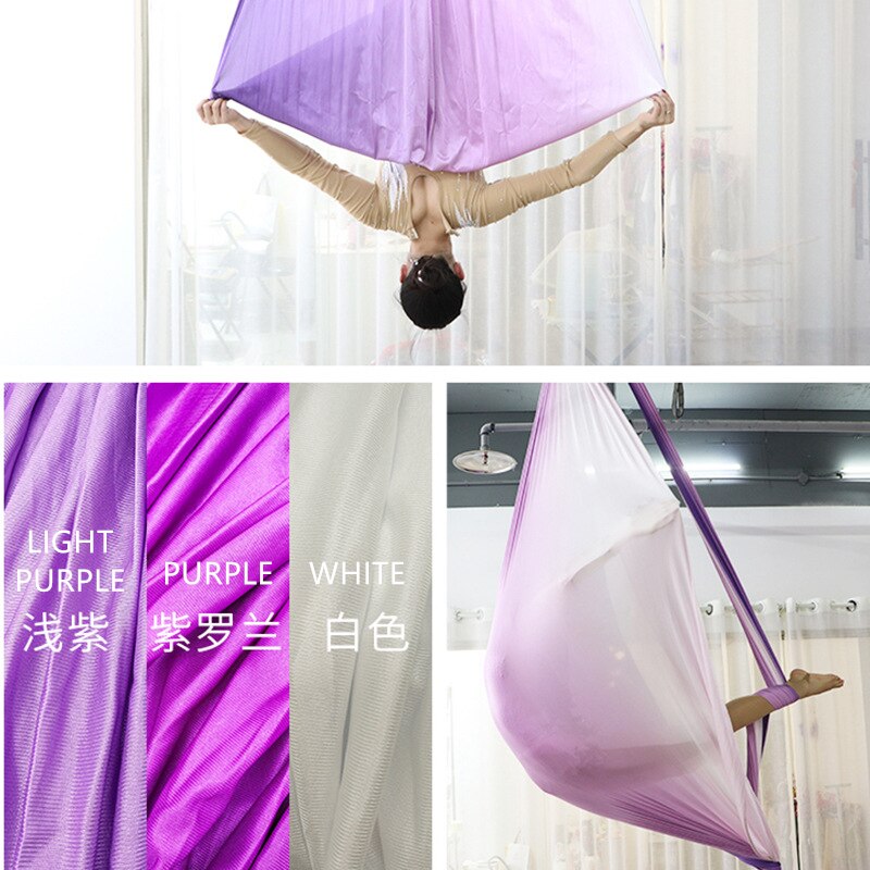5.5 Yards Aerial Yoga Hammock Gradient Color Aerial Yoga Swing Fitness Pilates