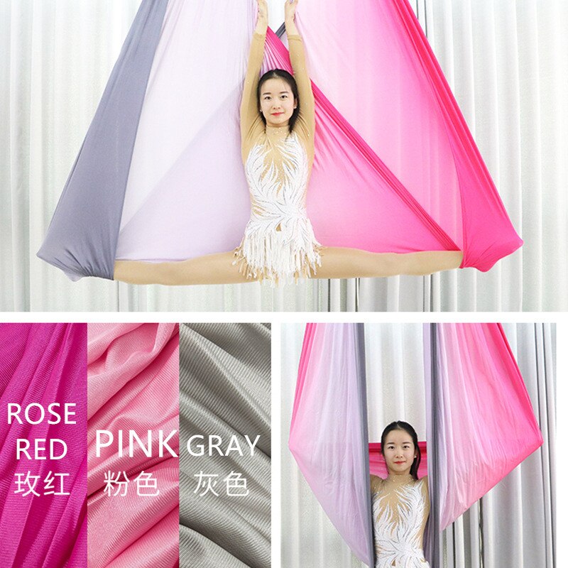 5.5 Yards Aerial Yoga Hammock Gradient Color Aerial Yoga Swing Fitness Pilates