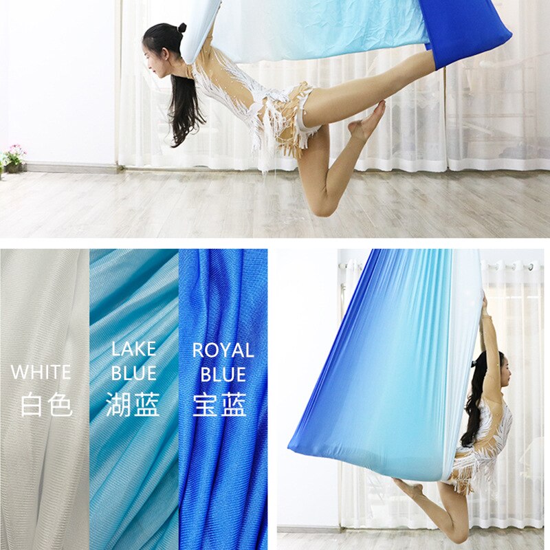 5.5 Yards Aerial Yoga Hammock Gradient Color Aerial Yoga Swing Fitness Pilates