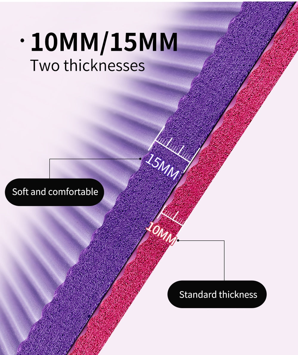 NBR 10mm 15mm Thick Yoga Mat Anti-slip Blanket
