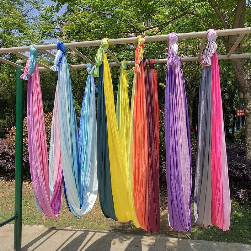 5.5 Yards Aerial Yoga Hammock Gradient Color Aerial Yoga Swing Fitness Pilates