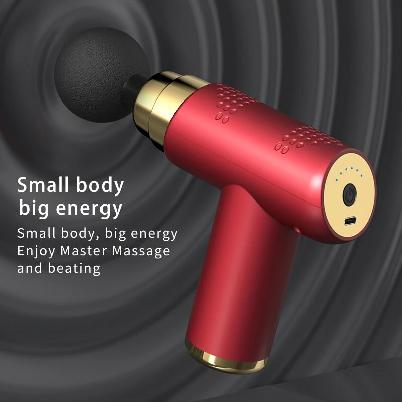 Portable Massage Gun Pistol Facial Massager For Body Neck Deep Tissue Muscle Relaxation Gout Pain Relief
